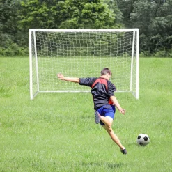 But de football cage de foot but futsal - dim. 180L x 92l x 124H cm - PVC blanc