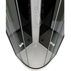 Cabine de douche quart de rond noire 85x85 cm - GRAPHITE