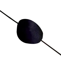 Cache-oeil de pirate satin noir - Adulte