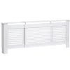 Cache-radiateur design contemporain longueur extensible 139-208,5L x 20,5I x 82,5H cm MDF blanc