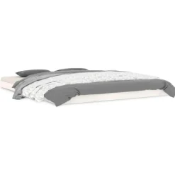 Cadre de lit sans matelas blanc 160x200 cm bois de pin massif