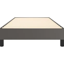 Cadre de lit sans matelas gris 90x200 cm similicuir