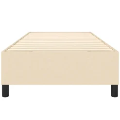Cadre de lit sans matelas creme 90x200 cm tissu