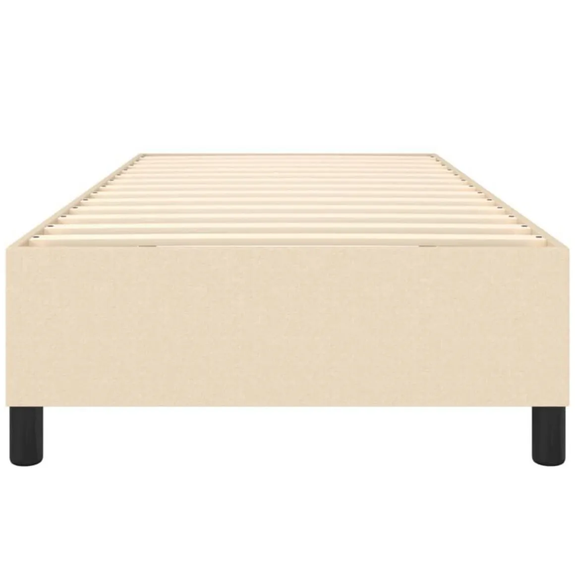 Cadre de lit sans matelas creme 90x200 cm tissu
