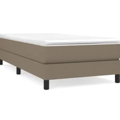 Cadre de lit sans matelas taupe 90x200 cm tissu