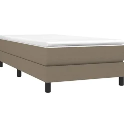 Cadre de lit sans matelas taupe 90x200 cm tissu