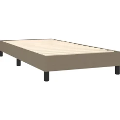 Cadre de lit sans matelas taupe 90x200 cm tissu