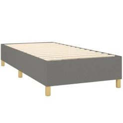 Cadre de lit sans matelas gris fonce 80x200 cm tissu