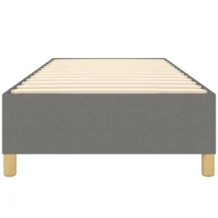 Cadre de lit sans matelas gris fonce 80x200 cm tissu