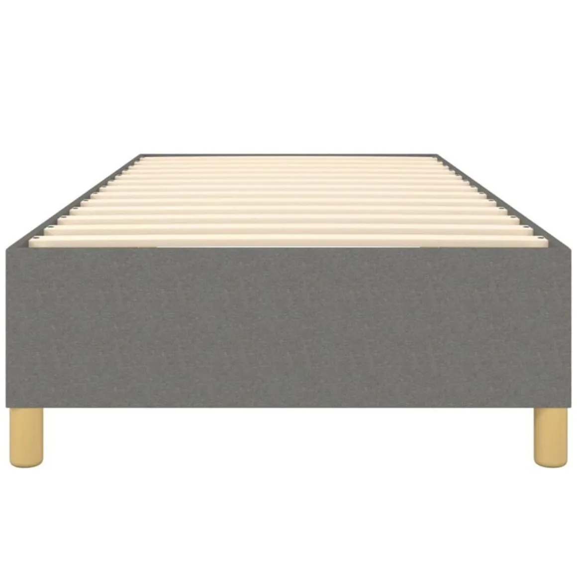 Cadre de lit sans matelas gris fonce 80x200 cm tissu