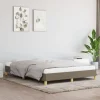 Cadre de lit sans matelas taupe 160x200 cm tissu