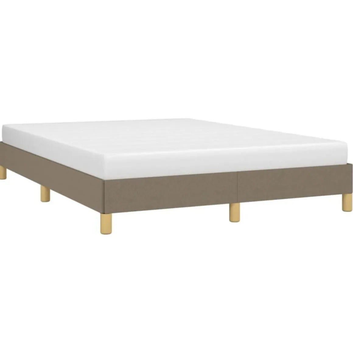 Cadre de lit sans matelas taupe 160x200 cm tissu