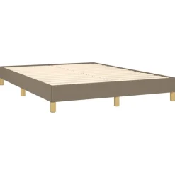 Cadre de lit sans matelas taupe 160x200 cm tissu