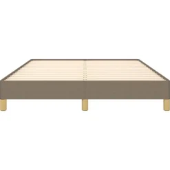 Cadre de lit sans matelas taupe 160x200 cm tissu