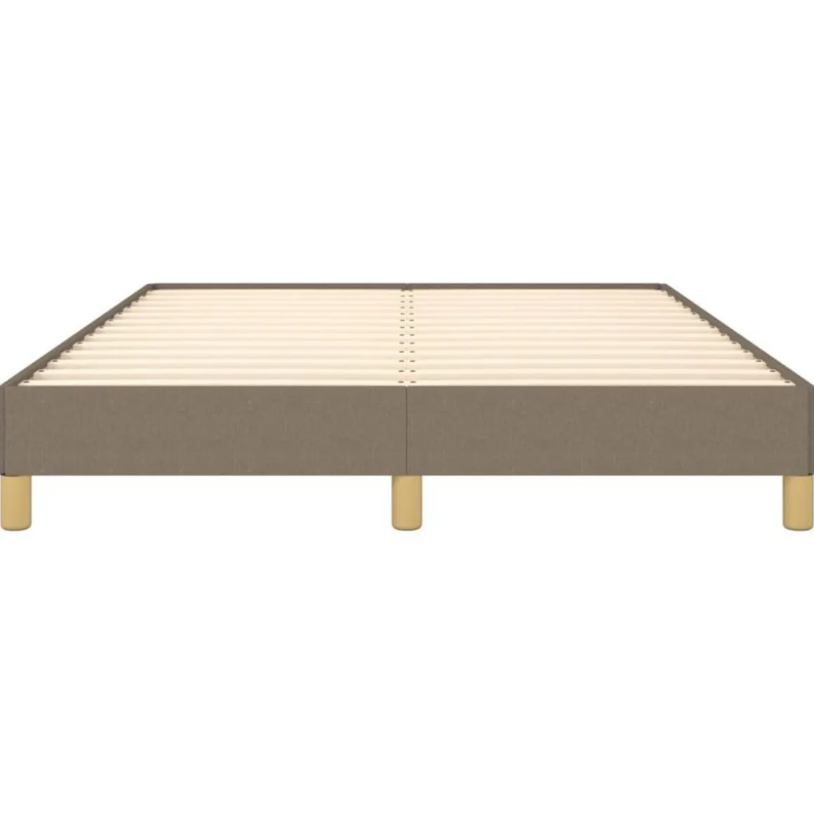 Cadre de lit sans matelas taupe 160x200 cm tissu
