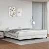 Cadre de lit sans matelas blanc 200x200 cm similicuir