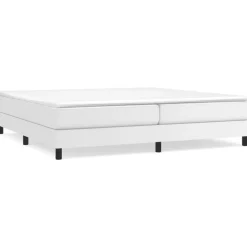 Cadre de lit sans matelas blanc 200x200 cm similicuir