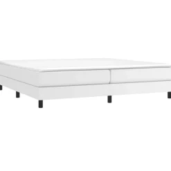 Cadre de lit sans matelas blanc 200x200 cm similicuir