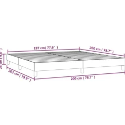 Cadre de lit sans matelas blanc 200x200 cm similicuir