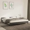 Cadre de lit sans matelas gris fonce 160x200 cm velours