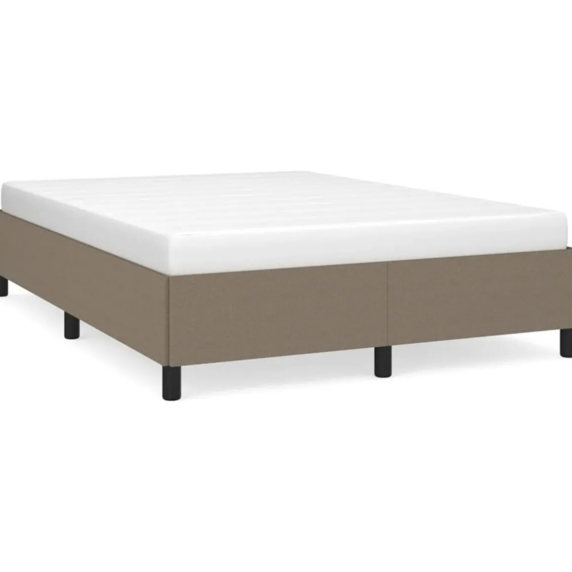 Cadre de lit sans matelas taupe 140x190 cm tissu