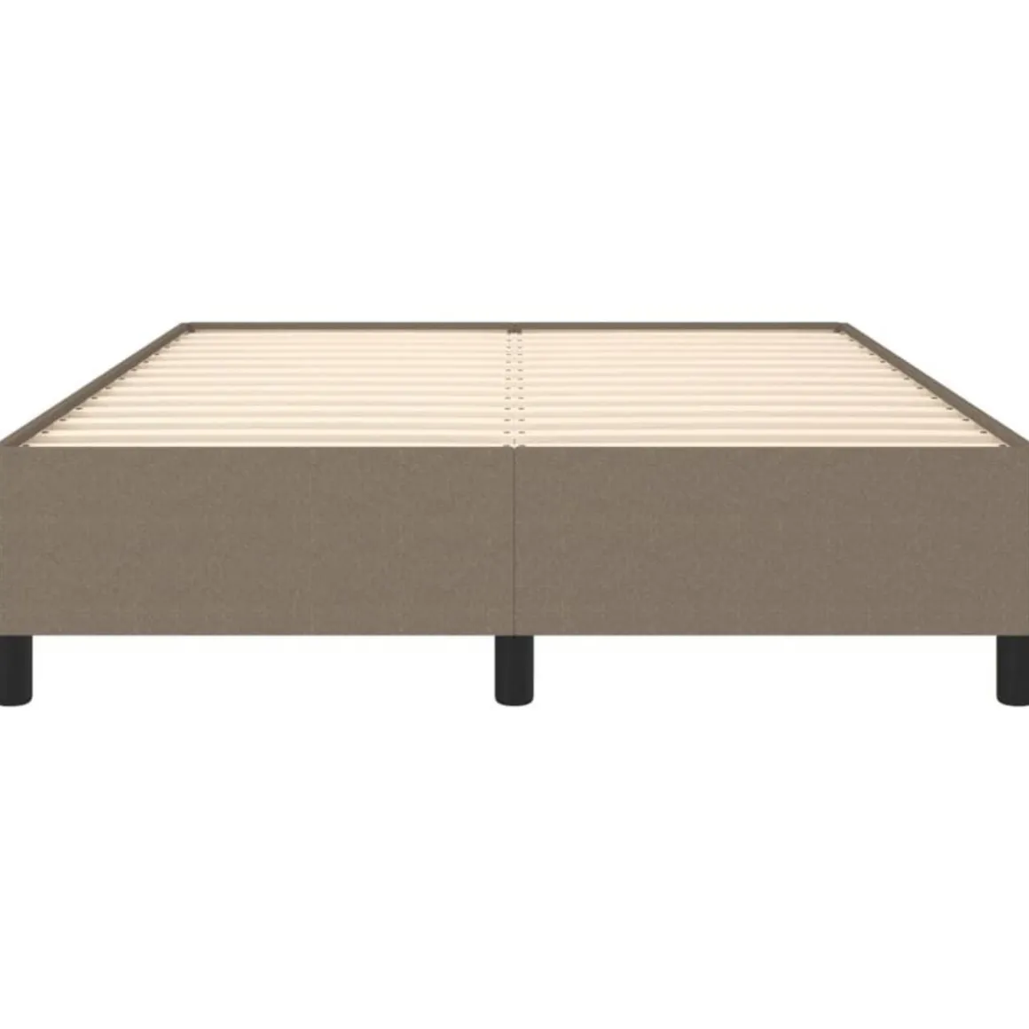 Cadre de lit sans matelas taupe 140x190 cm tissu