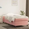 Cadre de lit sans matelas rose 80x200 cm velours