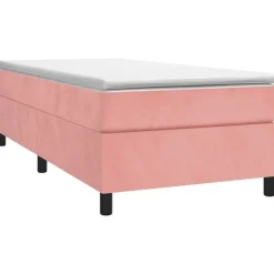 Cadre de lit sans matelas rose 80x200 cm velours