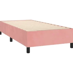Cadre de lit sans matelas rose 80x200 cm velours
