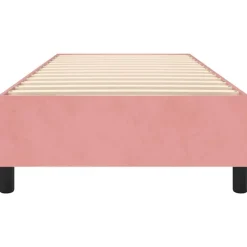 Cadre de lit sans matelas rose 80x200 cm velours