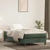 Cadre de lit sans matelas vert fonce 90x200 cm velours