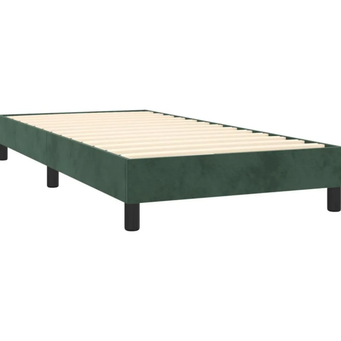 Cadre de lit sans matelas vert fonce 90x200 cm velours