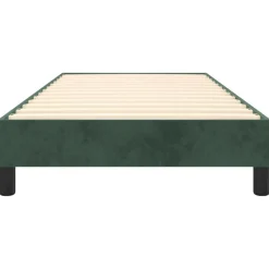 Cadre de lit sans matelas vert fonce 90x200 cm velours