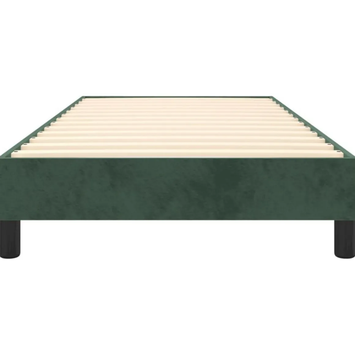 Cadre de lit sans matelas vert fonce 90x200 cm velours