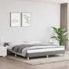 Cadre de lit sans matelas gris fonce 180x200 cm tissu