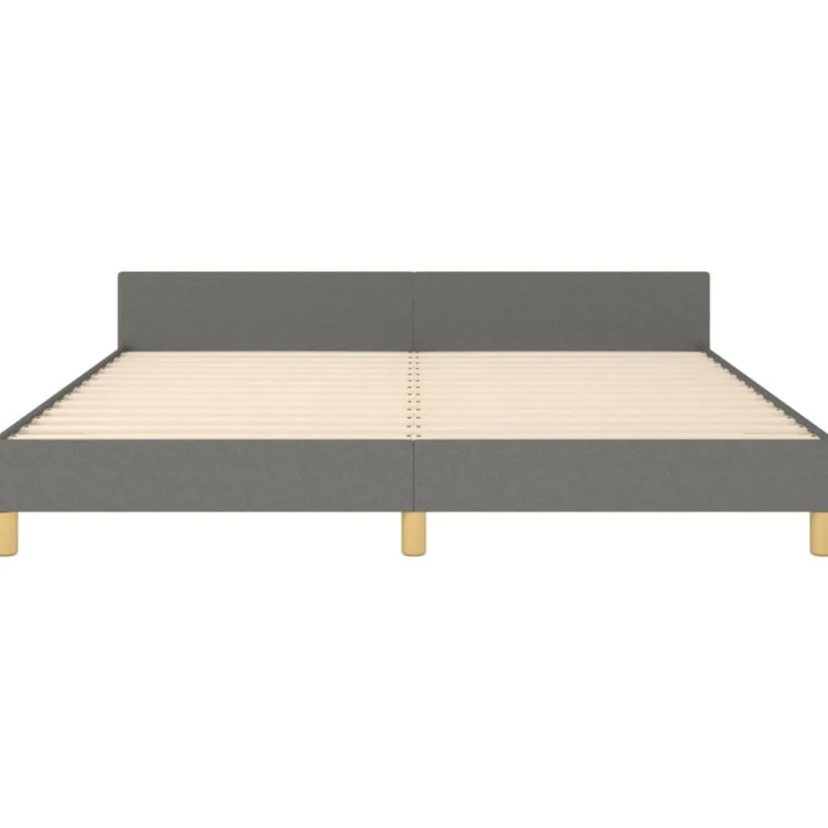 Cadre de lit sans matelas gris fonce 180x200 cm tissu