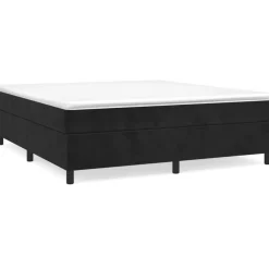 Cadre de lit sans matelas noir 200x200 cm velours