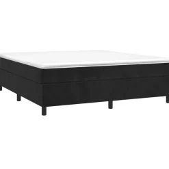 Cadre de lit sans matelas noir 200x200 cm velours