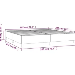 Cadre de lit sans matelas noir 200x200 cm velours