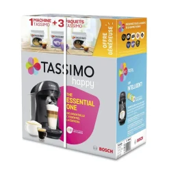 Cafetière à dosette expresso Tassimo Happy TAS1002N6 - Noir