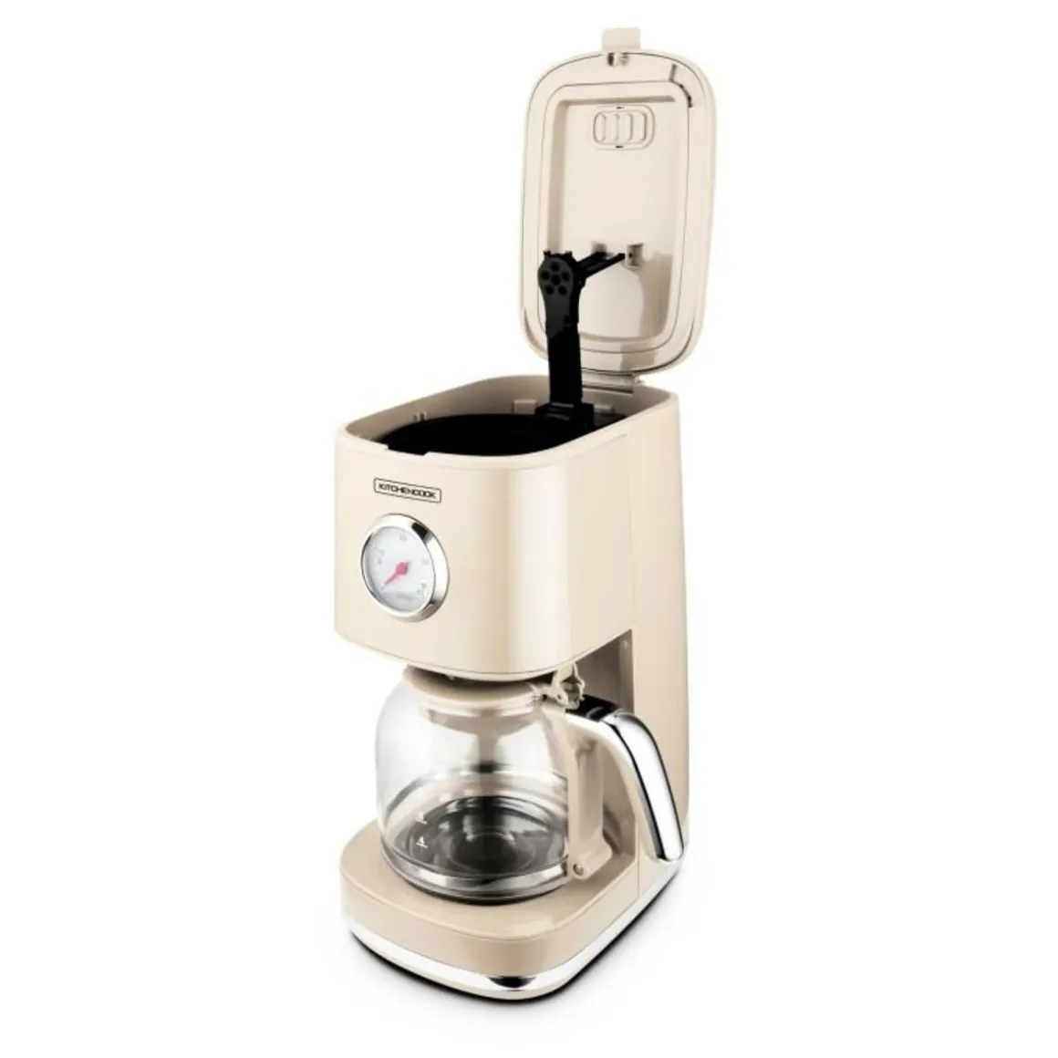 Cafetière Style Rétro Avec Filtre Nylon Réutilisable Retro Coffee Crème Kitchencook