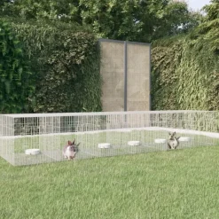 Cage à lapin 6 panneaux 327x79x54 cm Fer galvanisé