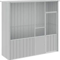 Cage à oiseaux gris 215x78x200 cm acier galvanisé