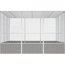 Cage a oiseaux Gris 302,5x324,5x211,5 cm Acier galvanise