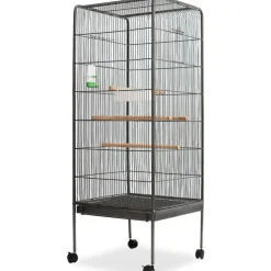 Cage a oiseaux Noir 54 x 54 x 146 cm Acier