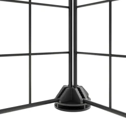 Cage animaux de compagnie a 60 panneaux et porte Noir 35x35 cm