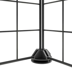 Cage animaux de compagnie a 8 panneaux Noir 35x35 cm Acier