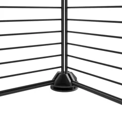 Cage animaux de compagnie a 60 panneaux et porte Noir 35x35 cm