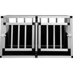 Cage pour chien a double porte 89 x 69 x 50 cm