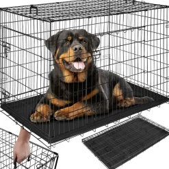Cage pour chien Luna, pliable, avec 2 portes